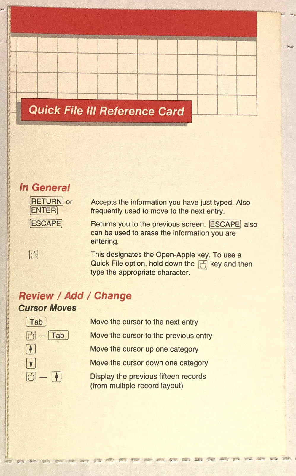 Apple III 3 Computer QuickFile III Software Disks Diskettes and Manual Vintage