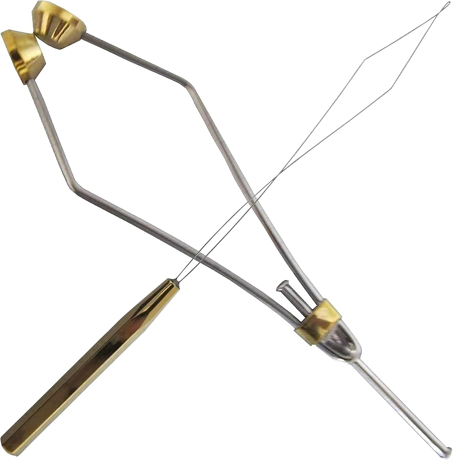 Fly Tying Bobbin Threader Combo Holder Tool Fly Fishing Tying Kit