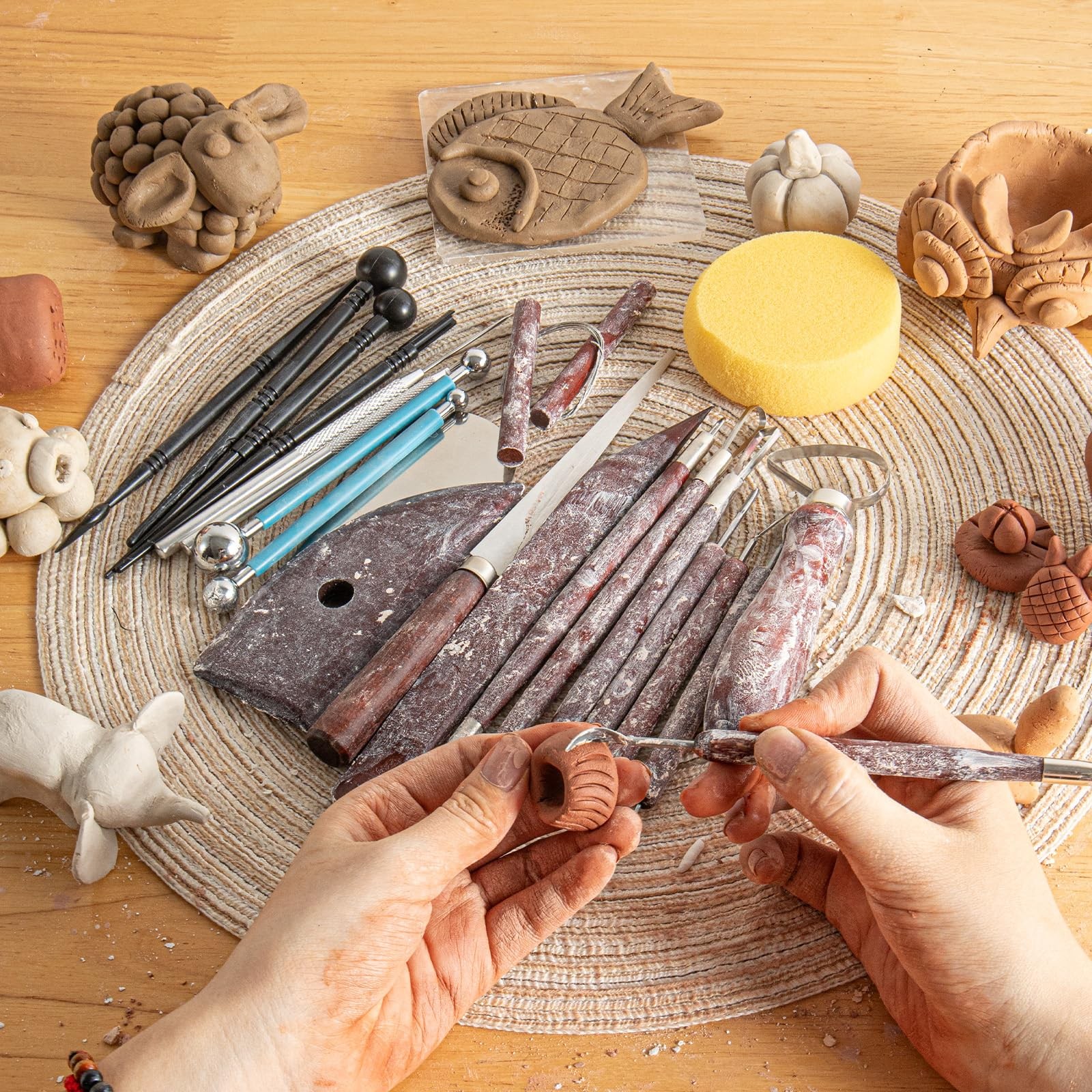 23PCS Clay Tools Sculpting, Ceramic & Pottery Modeling Tool, Ceramics Tools S...