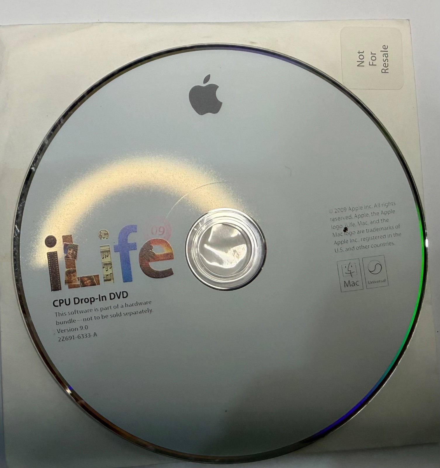NEW SEALED | Apple iLife ‘09 CPU Drop-in DVD | New Mac Software