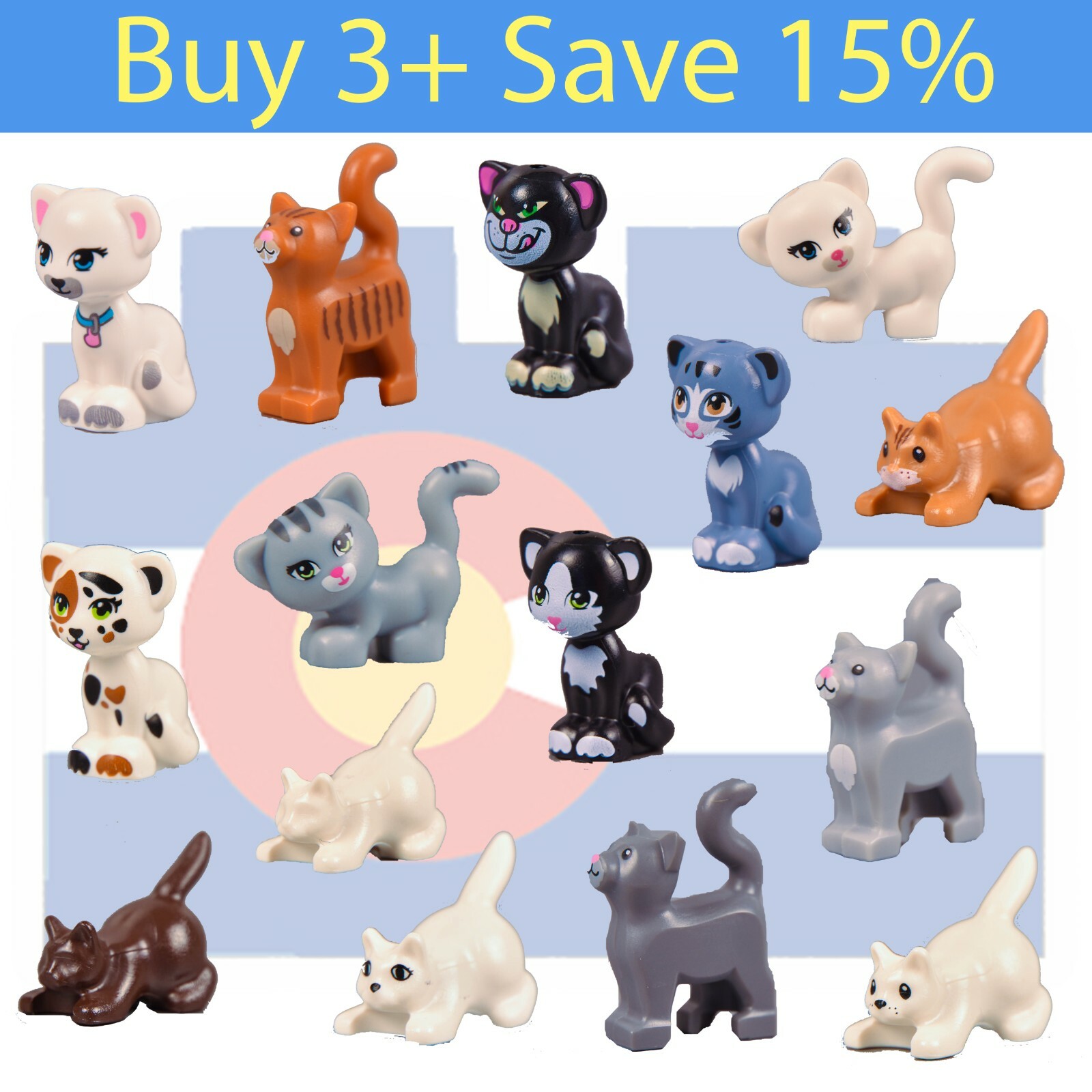 *NEW* Lego Cats Kitty Kitten Cat Friends Pets Pet Farm City Animals Bulk Parts