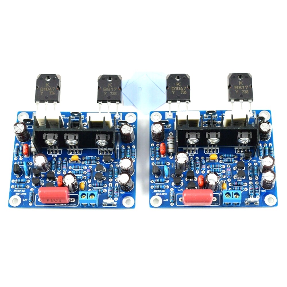 2pcs MX50 SE Amplifier Board Dual Class AB AMP 15-100W 8ohms AC Dual 12V- 32V