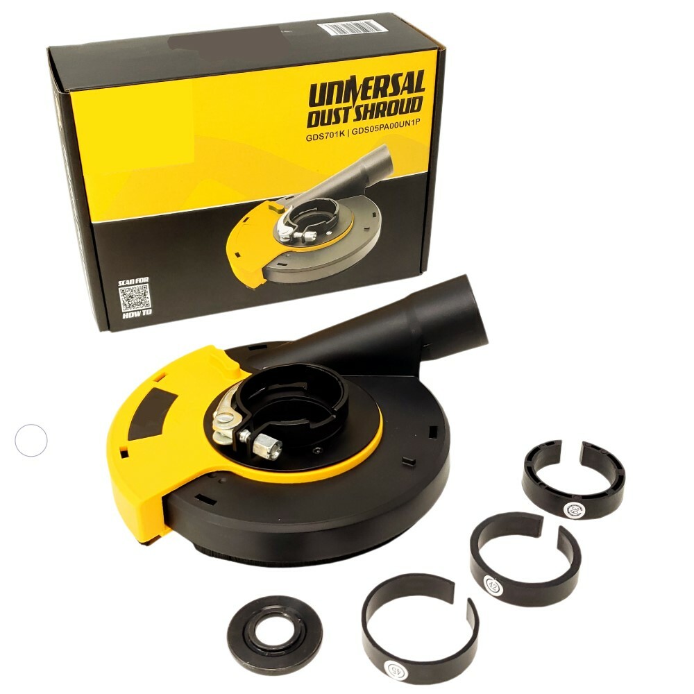 QuickT Universal Surface,Angle Grinder Dust Shroud 5 Inch - Dust Cover Collector
