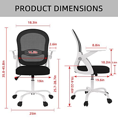 Sytas Office Chair Ergonomic Desk Chair Swivel Mesh Computer - White