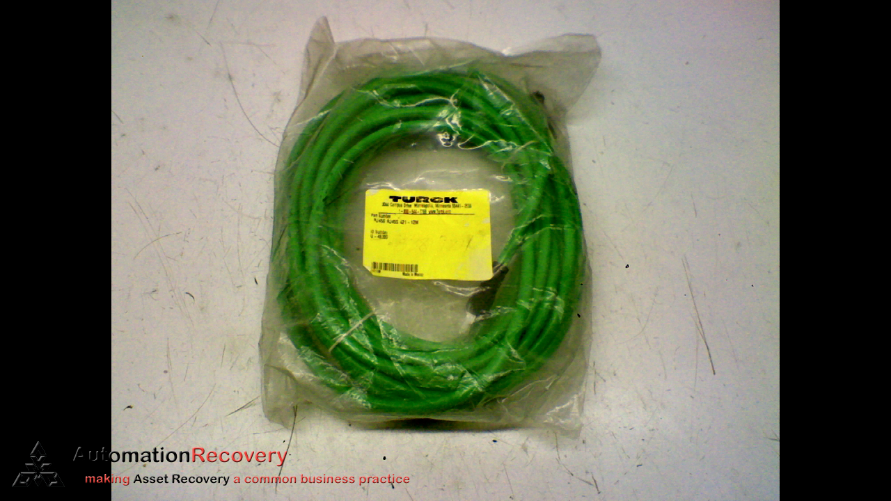 TURCK RJ45S RJ45S 421-12M, NETWORK CABLE ASSEMBLY, U-46399, NEW #170697