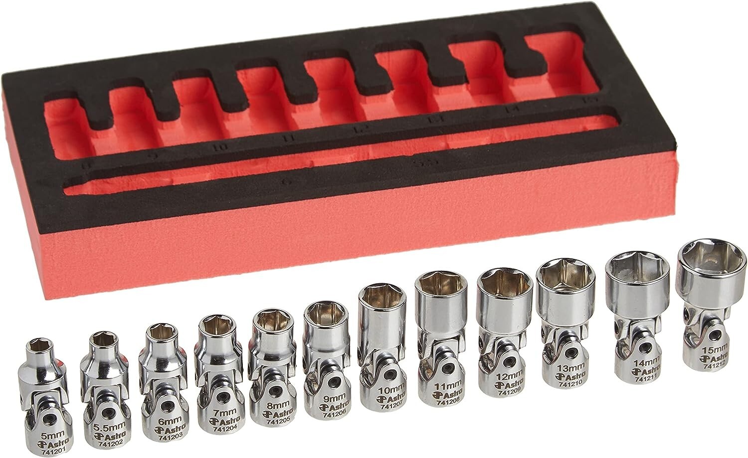 Flex Socket Set Gearwrench Swivel Socket Set Metric 1/4 Inch Drive 6 Point 12 PC