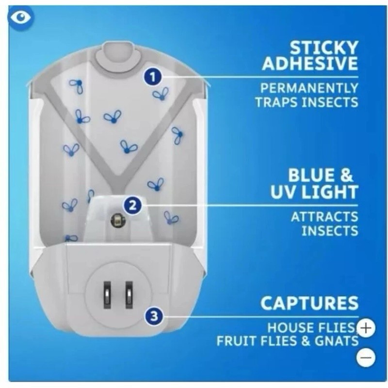 Zevo Flying Insect Trap Starter Kit, 2 Devices + 6 Refills (new)