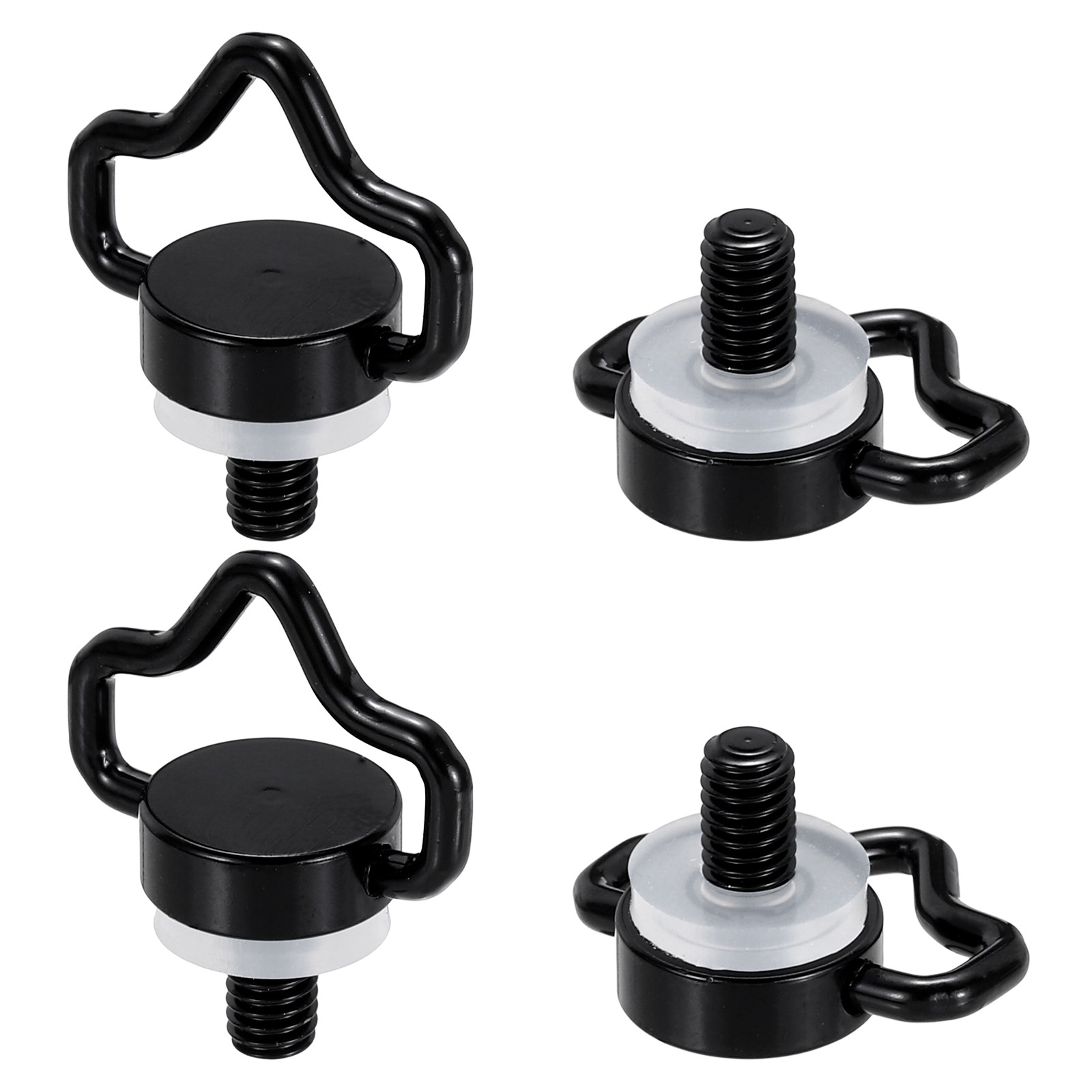 1/4" Stainless Steel D Ring Screw, 4Pcs Fixing Screw for Tripod DSLR, Black
