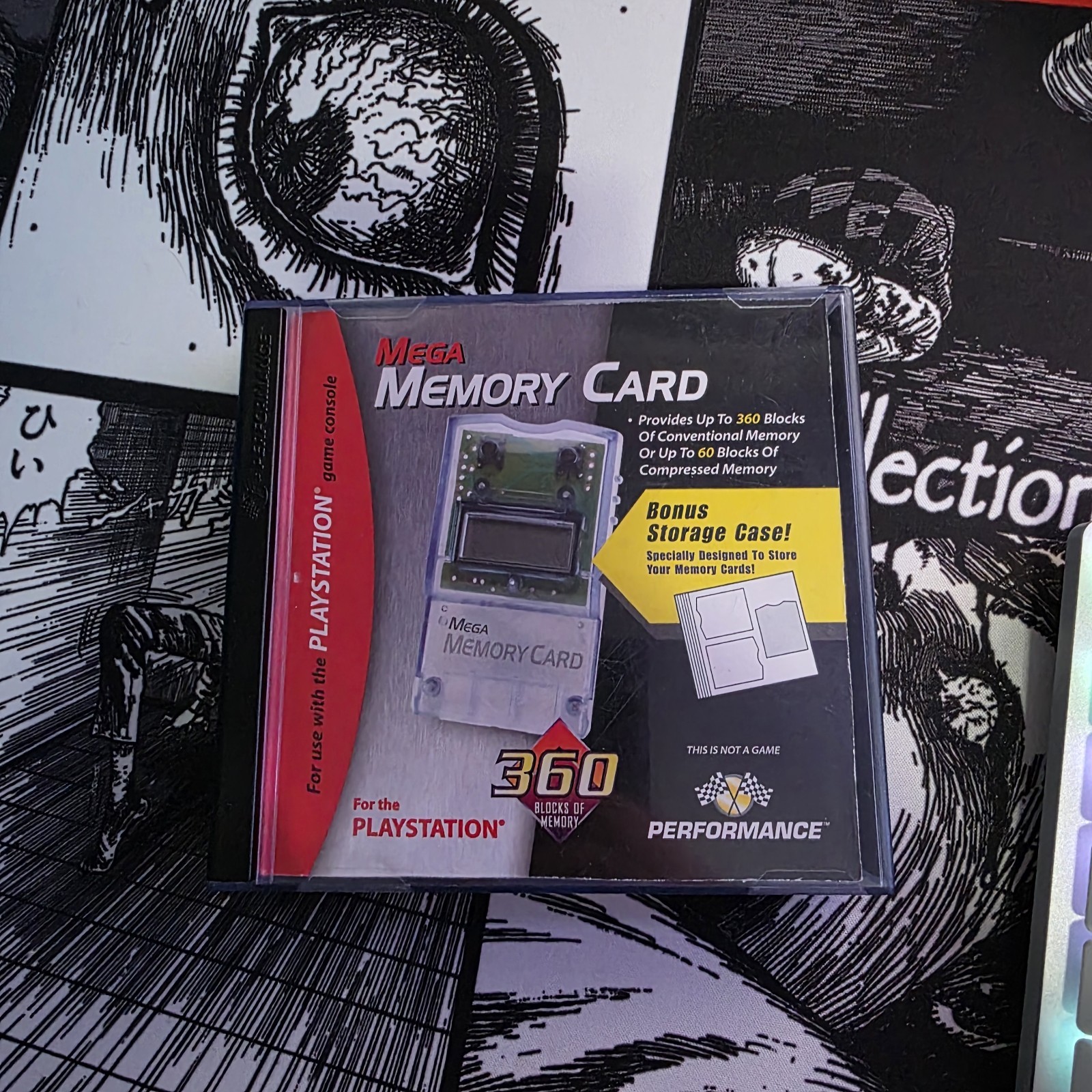 Performance Mega Memory Card P-110A For PS1 and PS2 Tested in box