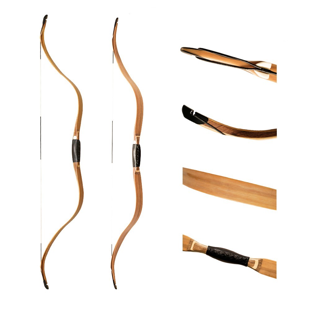 AF Archery Oak Tatar Bow 54" Traditional Recurve Bow Laminated Horse Bow Mounted