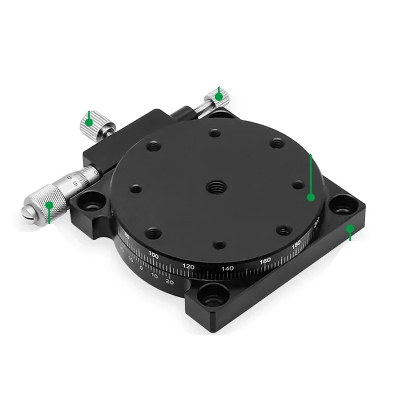 R-axis rotating table 360º manual adjustment of the displacement platform