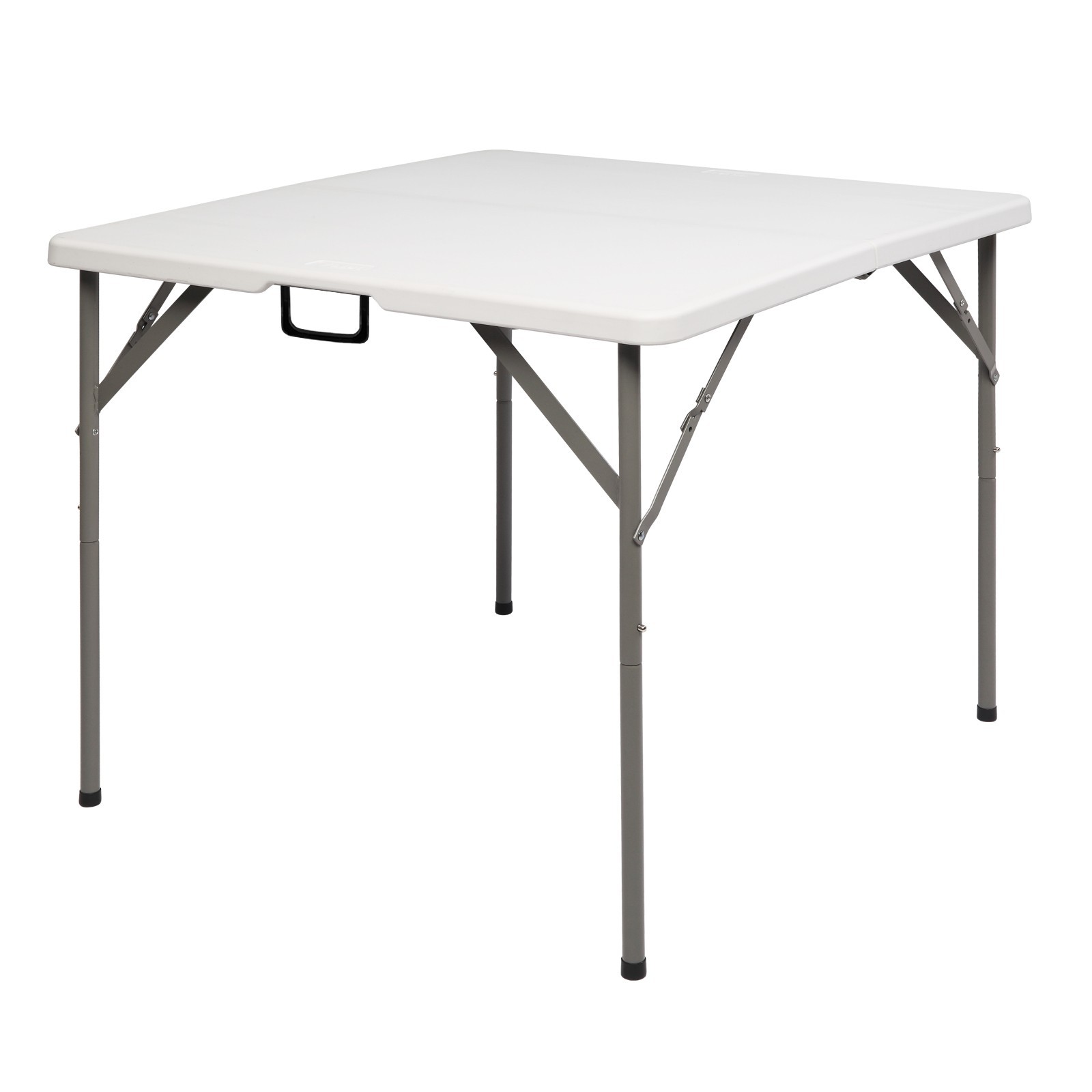 34"Blow Molding Foldable Square Table Portable Garden Picnic Party Camping White