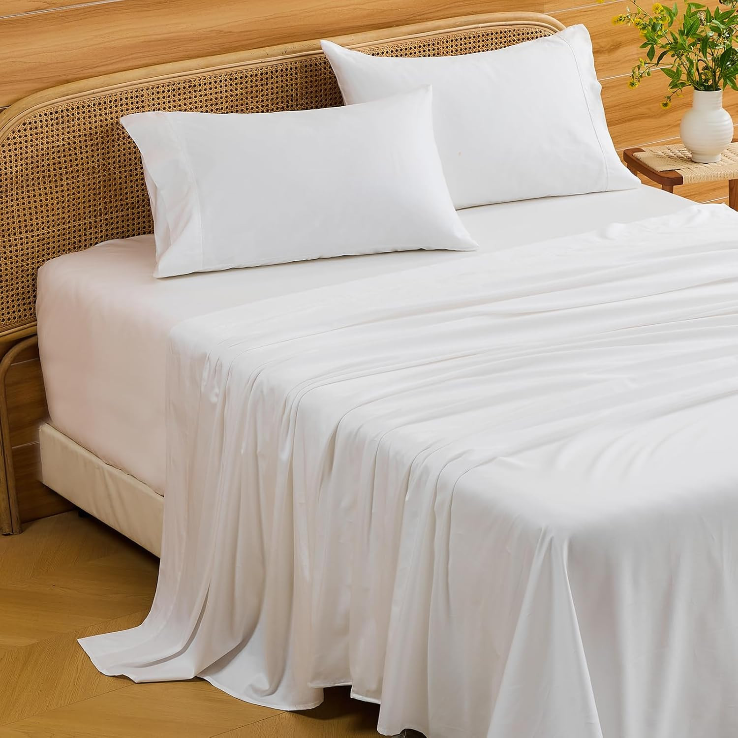 King Size Deep Pocket 1000TC Egyptian Cotton Sheets for Extra Thick Mattresses