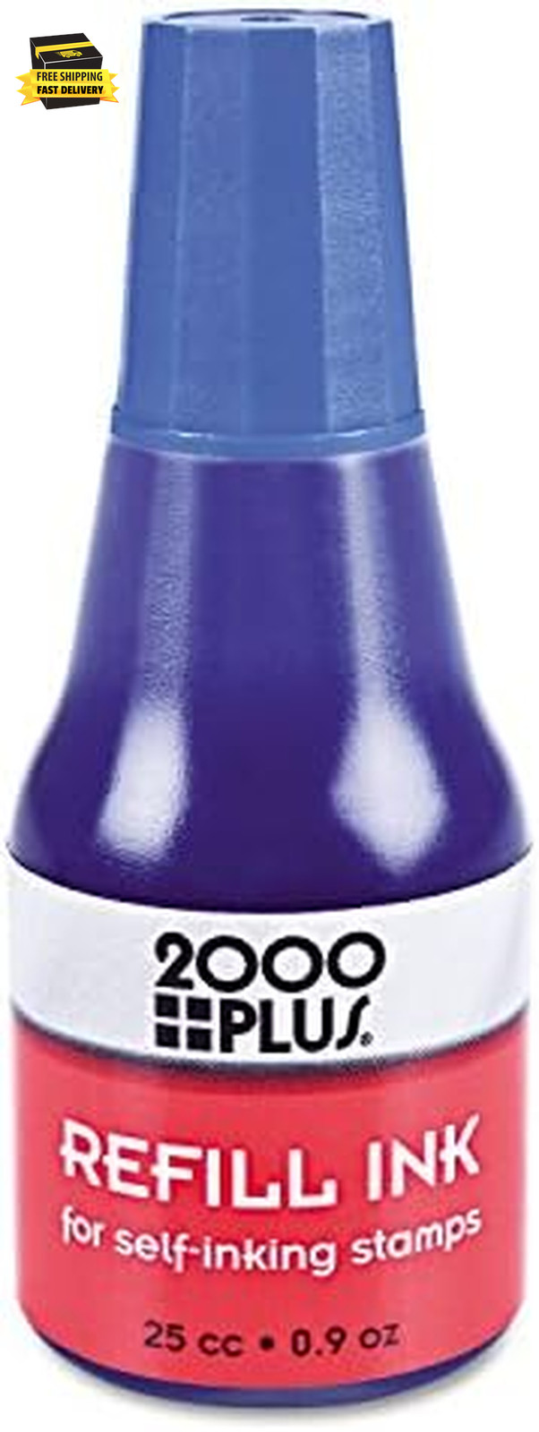 2000Plus Refill Ink for Self-Inking Stamps, 25Cc (0.9 Oz) Squeeze Bottle, Blue -