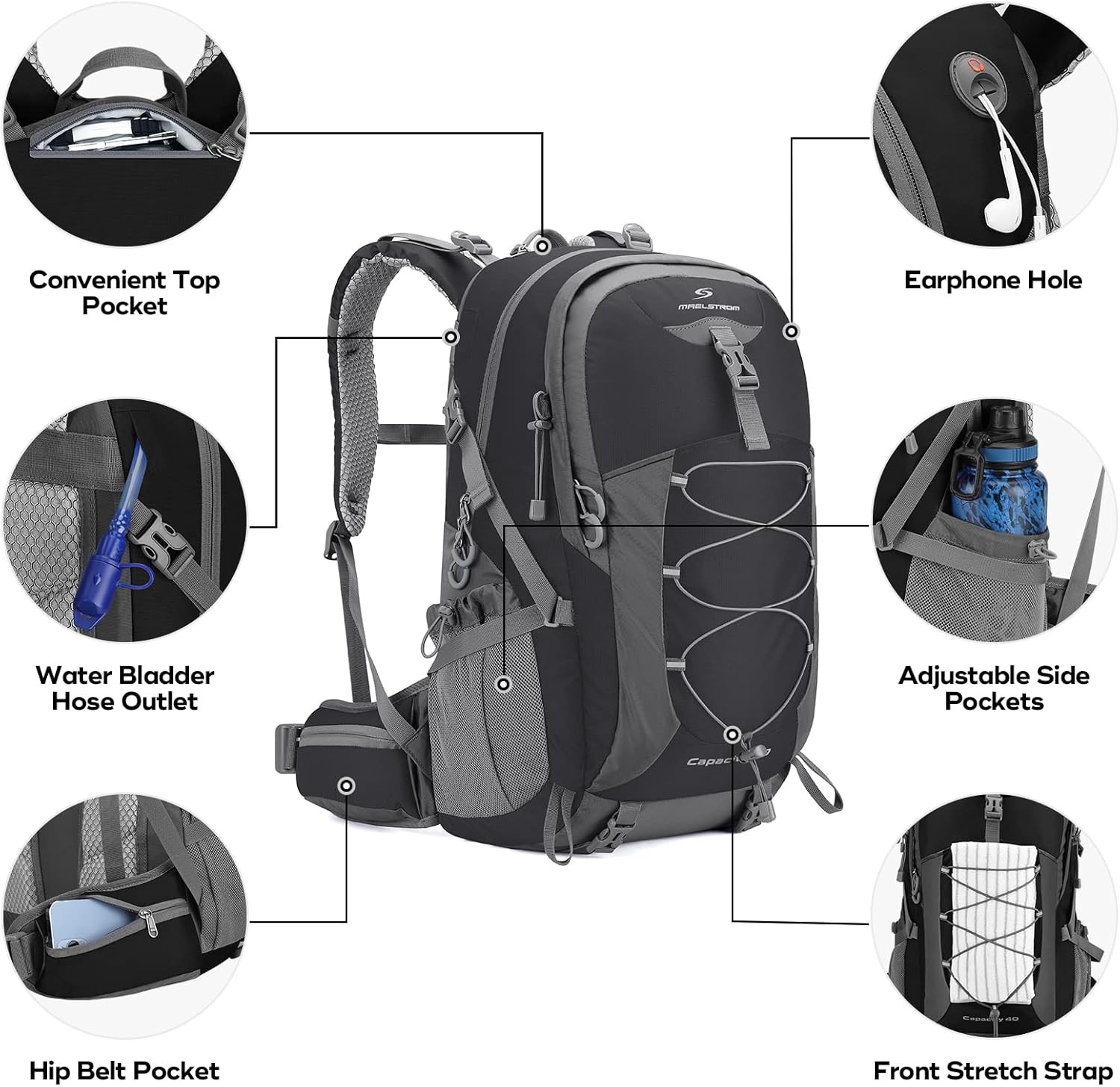 Hiking Backpack,Camping Backpack,40L Waterproof Hiking Daypack
