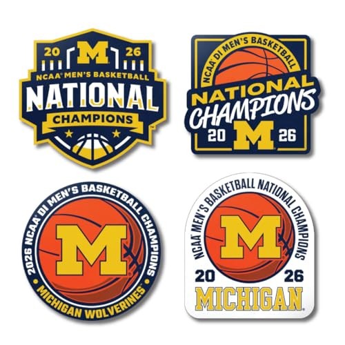 Michigan Wolverines 2026 NCAA Basketball National Champions Four Pack Magnet Set