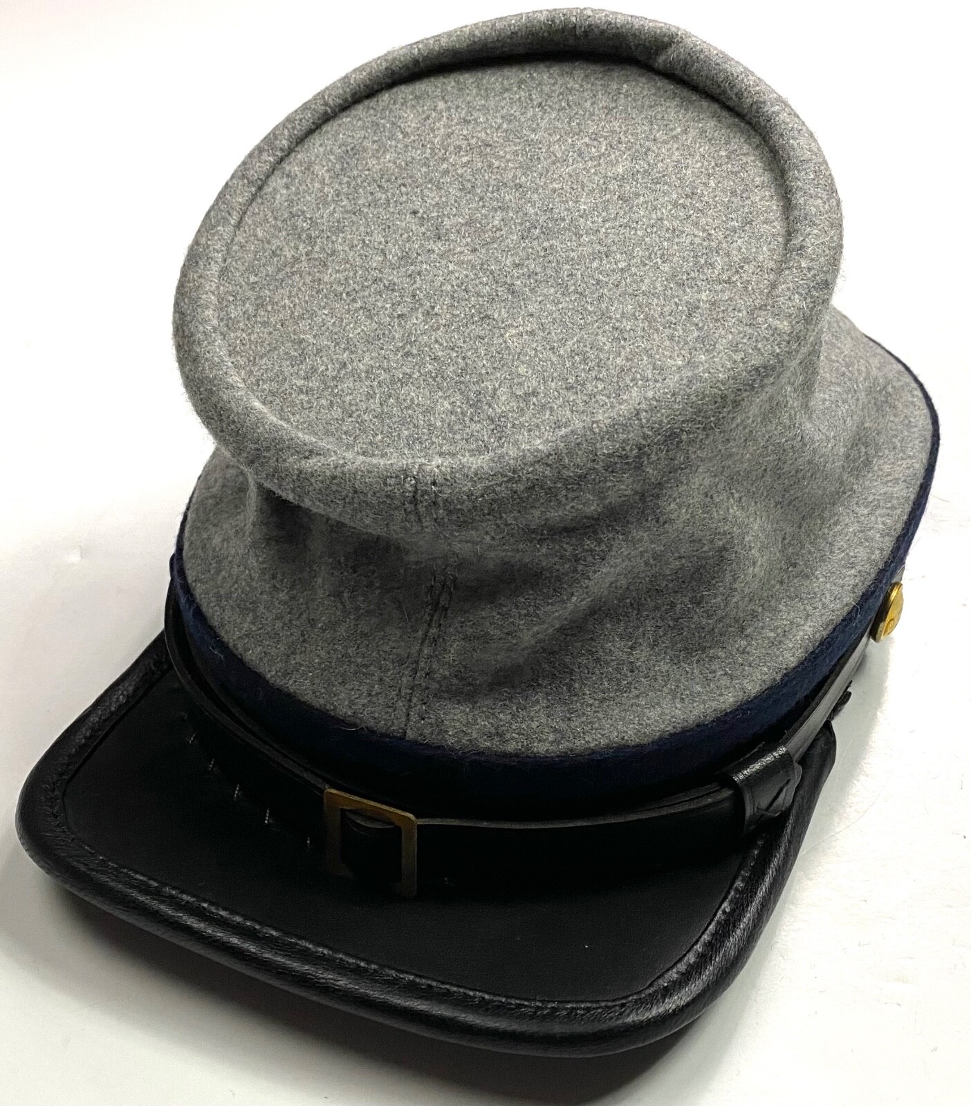 CIVIL WAR CSA CONFEDERATE INFANTRY GREY WOOL KEPI FORAGE CAP HAT-XLARGE