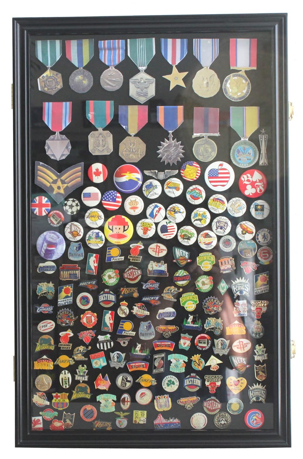 Large Pin Display Case - 25" X 16" Pin Collection Display with 98% UV Protect...