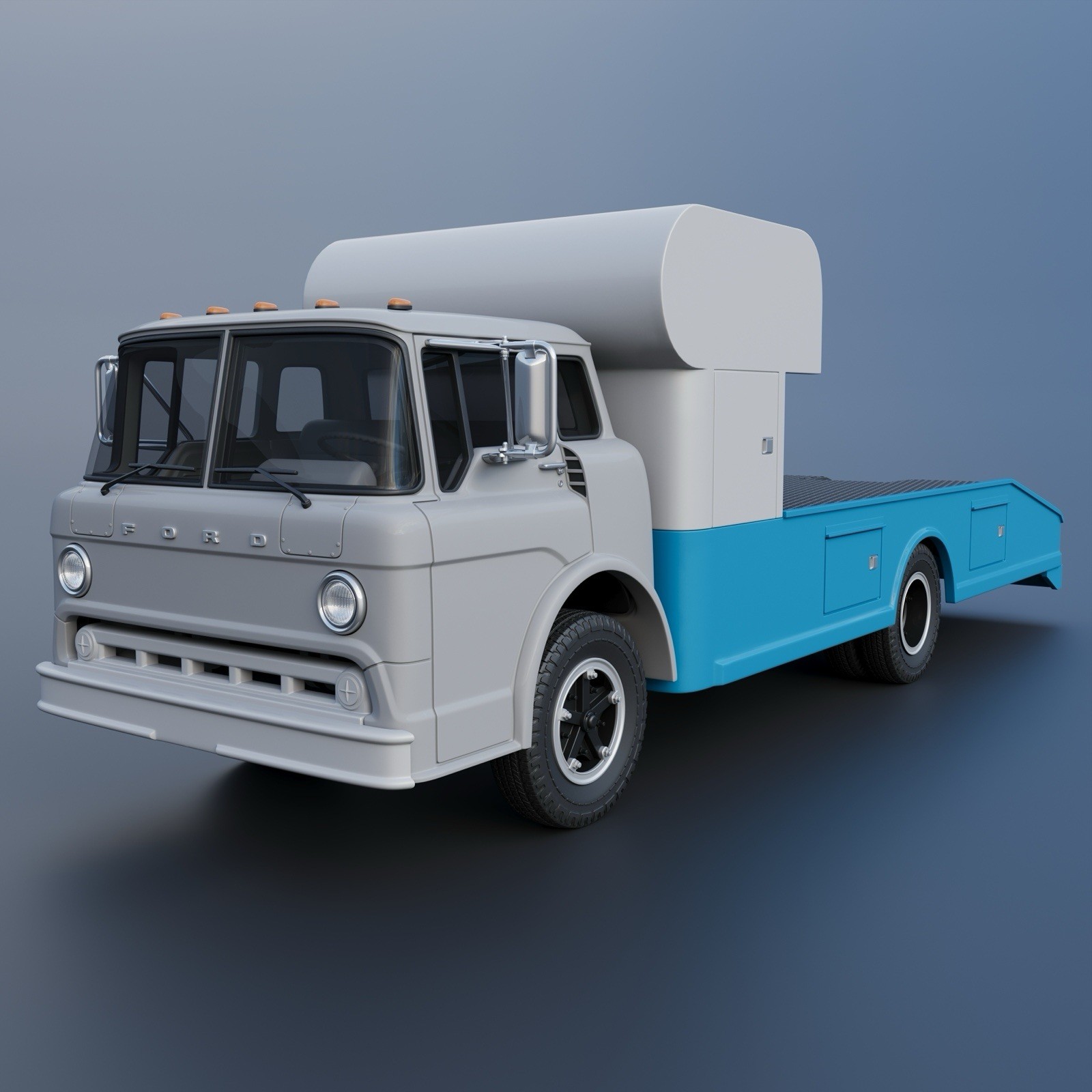 3d Printed 1/25 1972 C-700 Ramp Truck