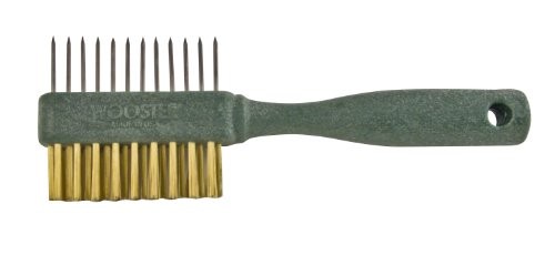 2 Sided Paint Brush Cleaner Comb Stainless Steel Brass Bristles 8 Inch Tool