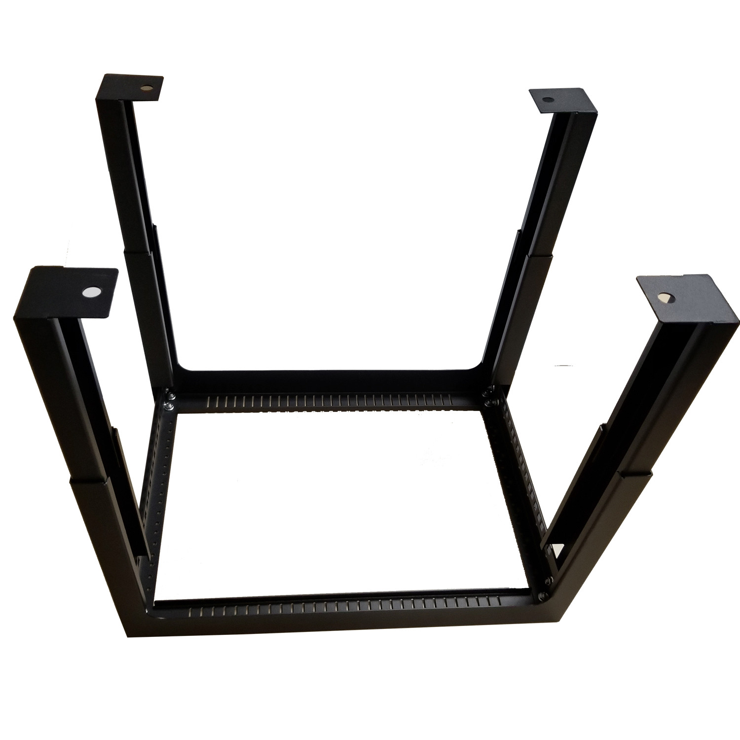6U Open Frame Rack Expandable upto 19.5" Deep 4-Post Wall Mount Network Cabinet