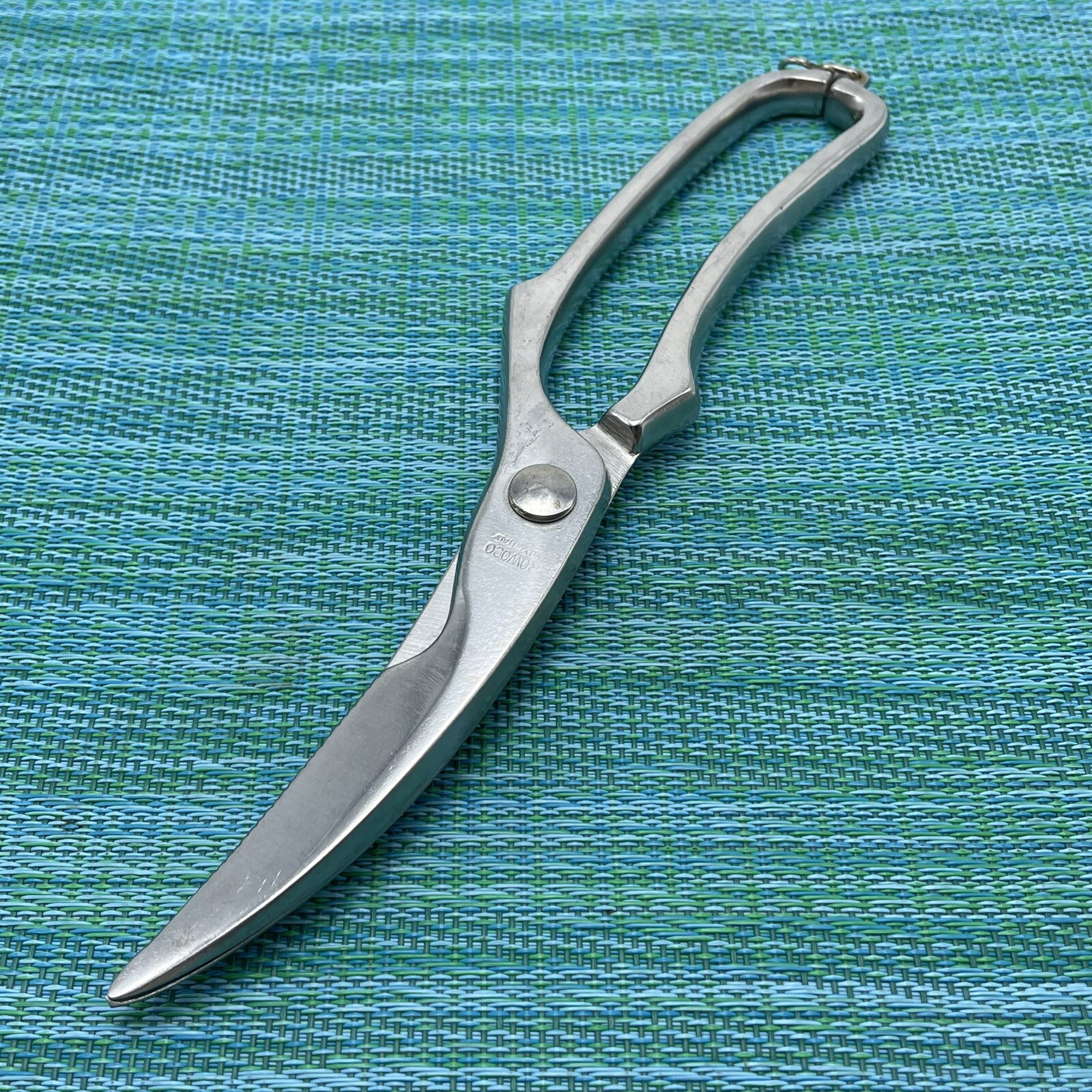 Vintage Rowoco Poultry Meat Kitchen Scissors Shears Inox Italy Locking Stainless