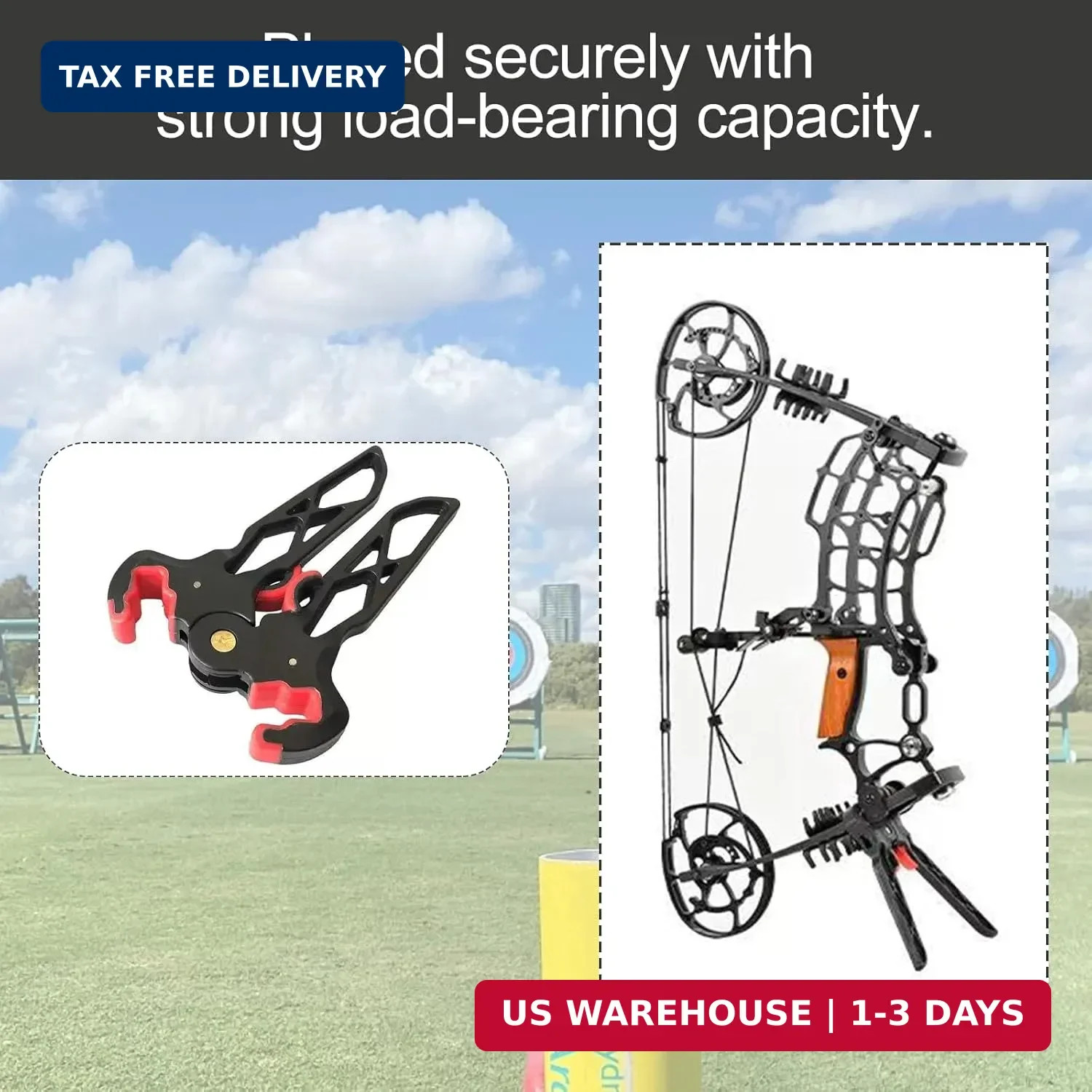 Archery Bow Stand Folding Bow Stands Bow Jack Limbs Clamp Kickstand for Compound