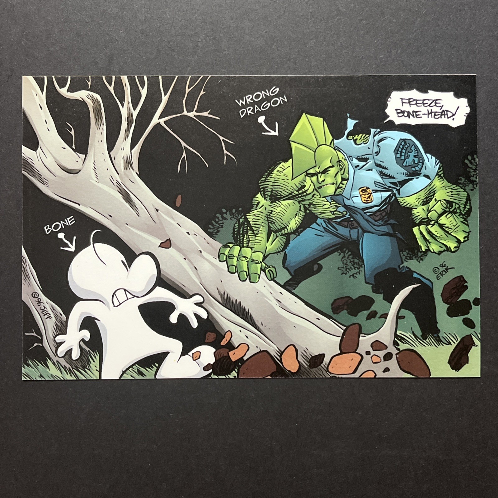 Bone & Savage Dragon Postcard Size: 6 x 4 Erik Larsen Jeff Smith
