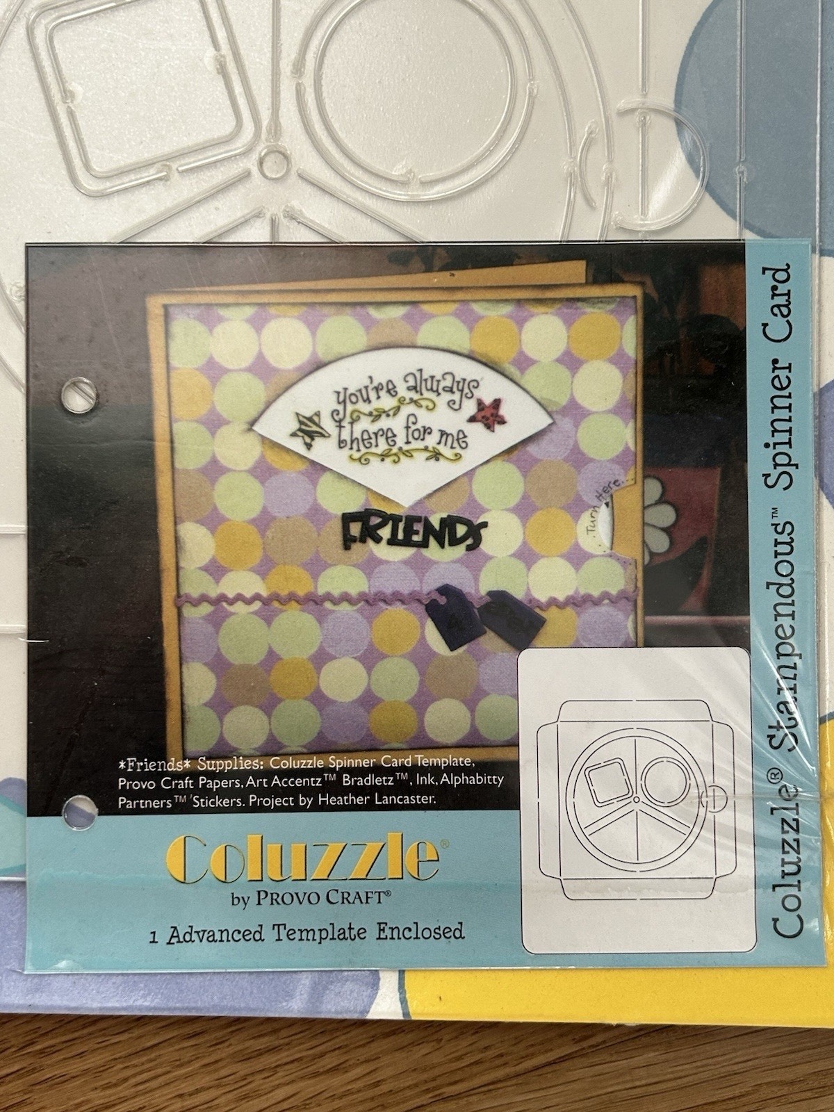 Coluzzle Original Cutting System Stampendous Spinner Card Sealed Provo Craft