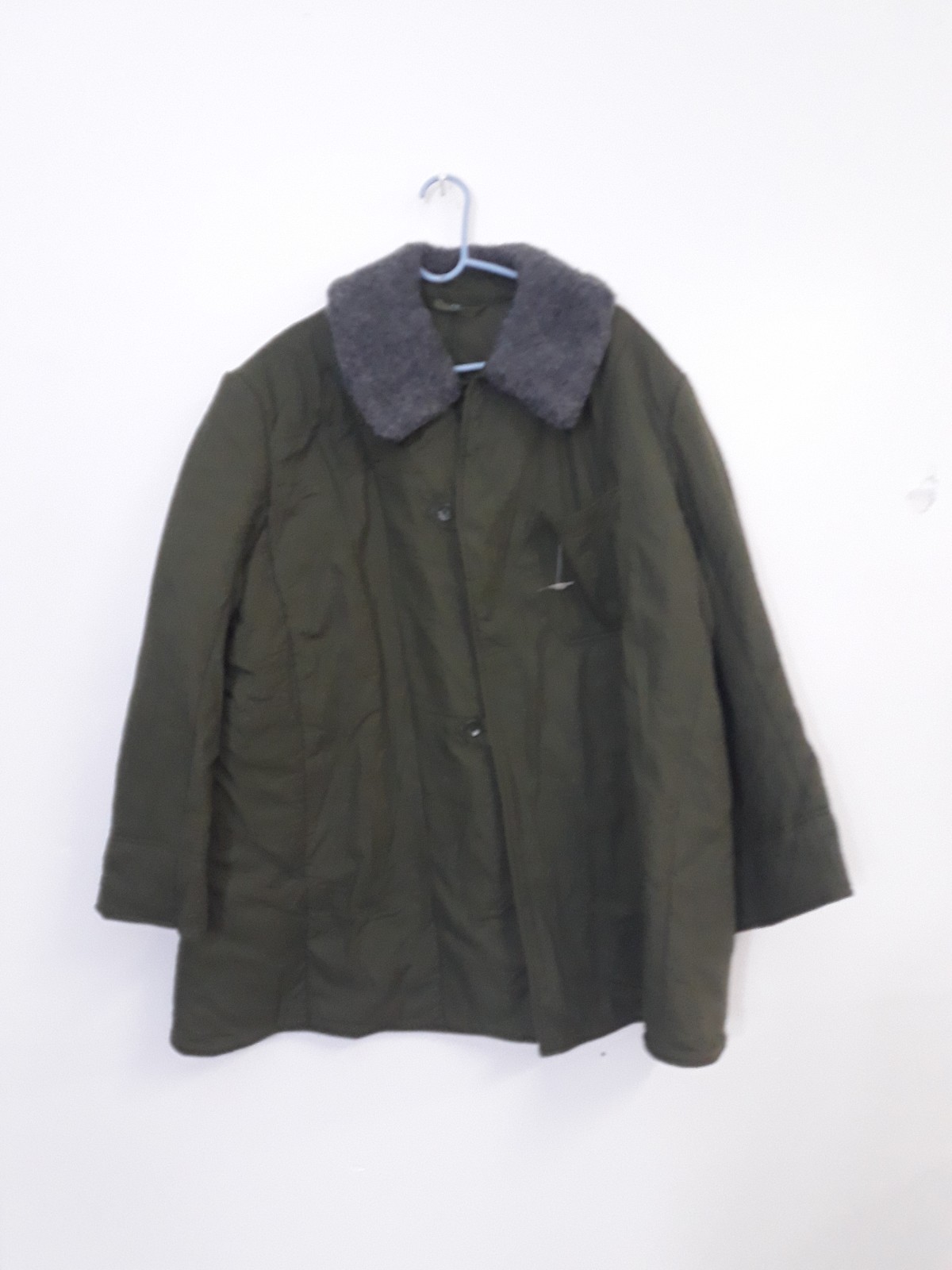 USED Czech Military Surplus Parka Button Up OD Green Size 65 See Description