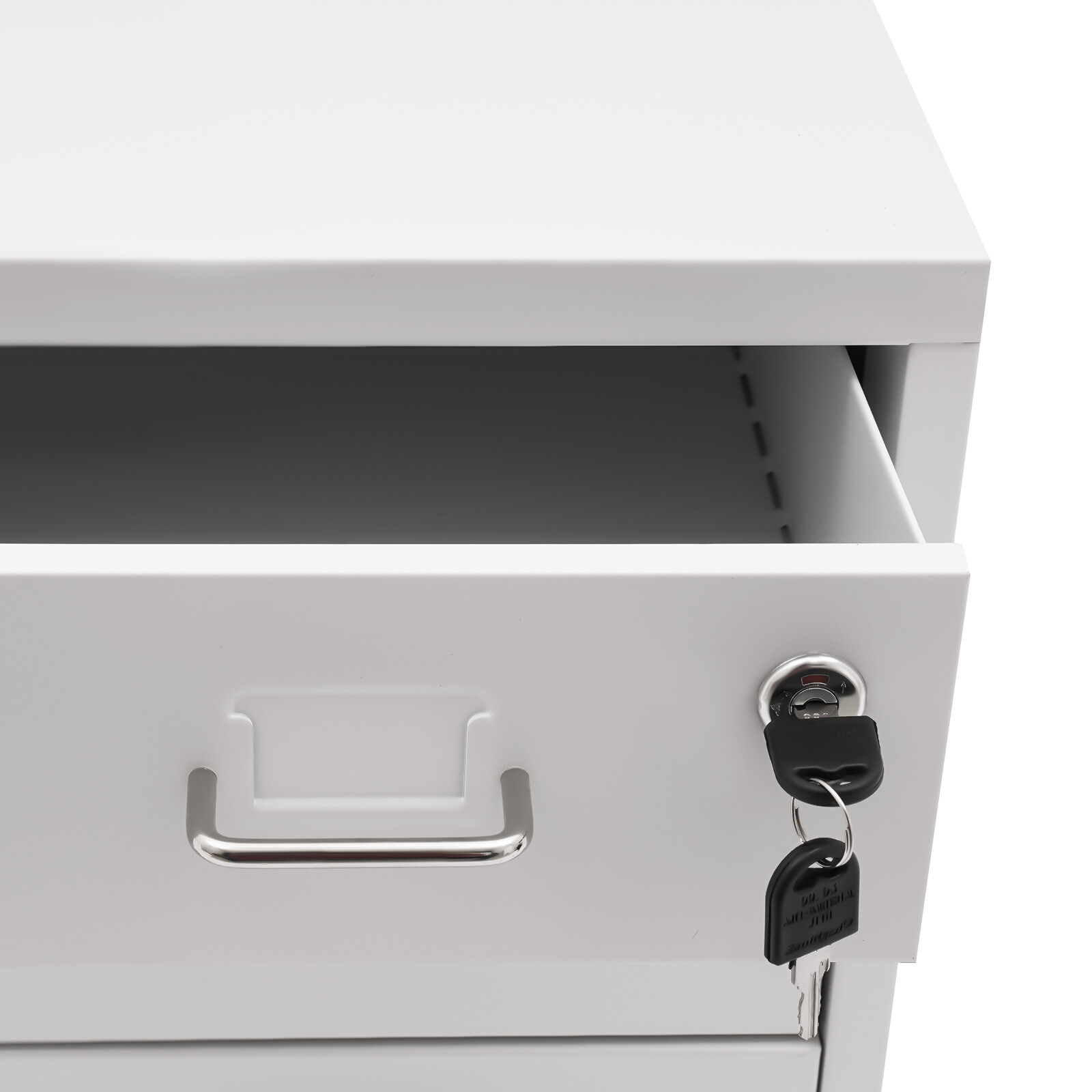 3 Drawer Vertical File Cabinet Lockable Metal Mobile File Cabinet White office