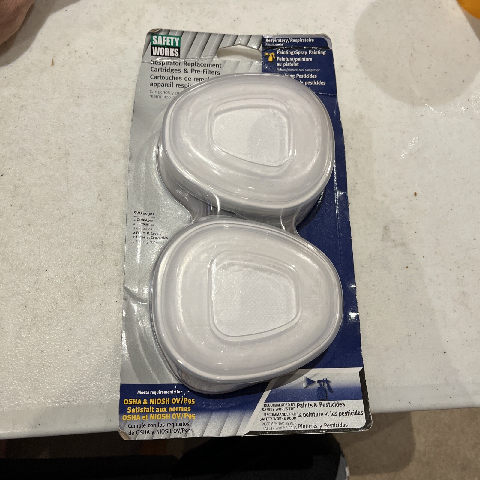 SAFETY WORKS #SWX00322 2-PK Paint & Pesticide Respirator Replacement Cartridges