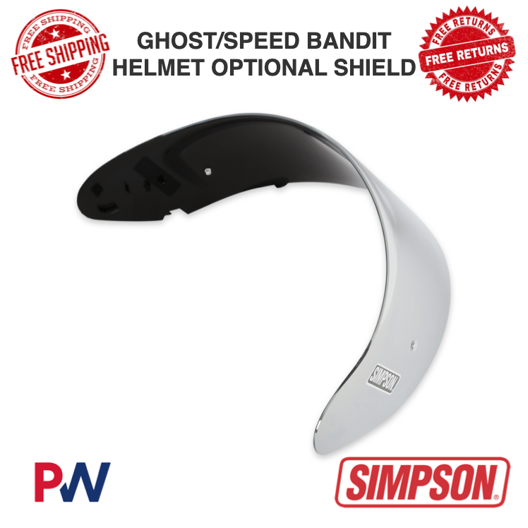 Simpson Motorcycle Ghost/Speed Bandit Helmet Optional Shield Mirror #GBMSE