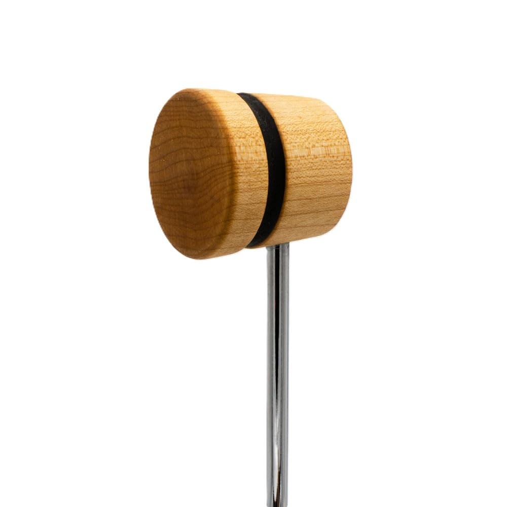Lightweight Wood Bass Drum Beater with Aerospace-Grade Steel Rod for Pedal