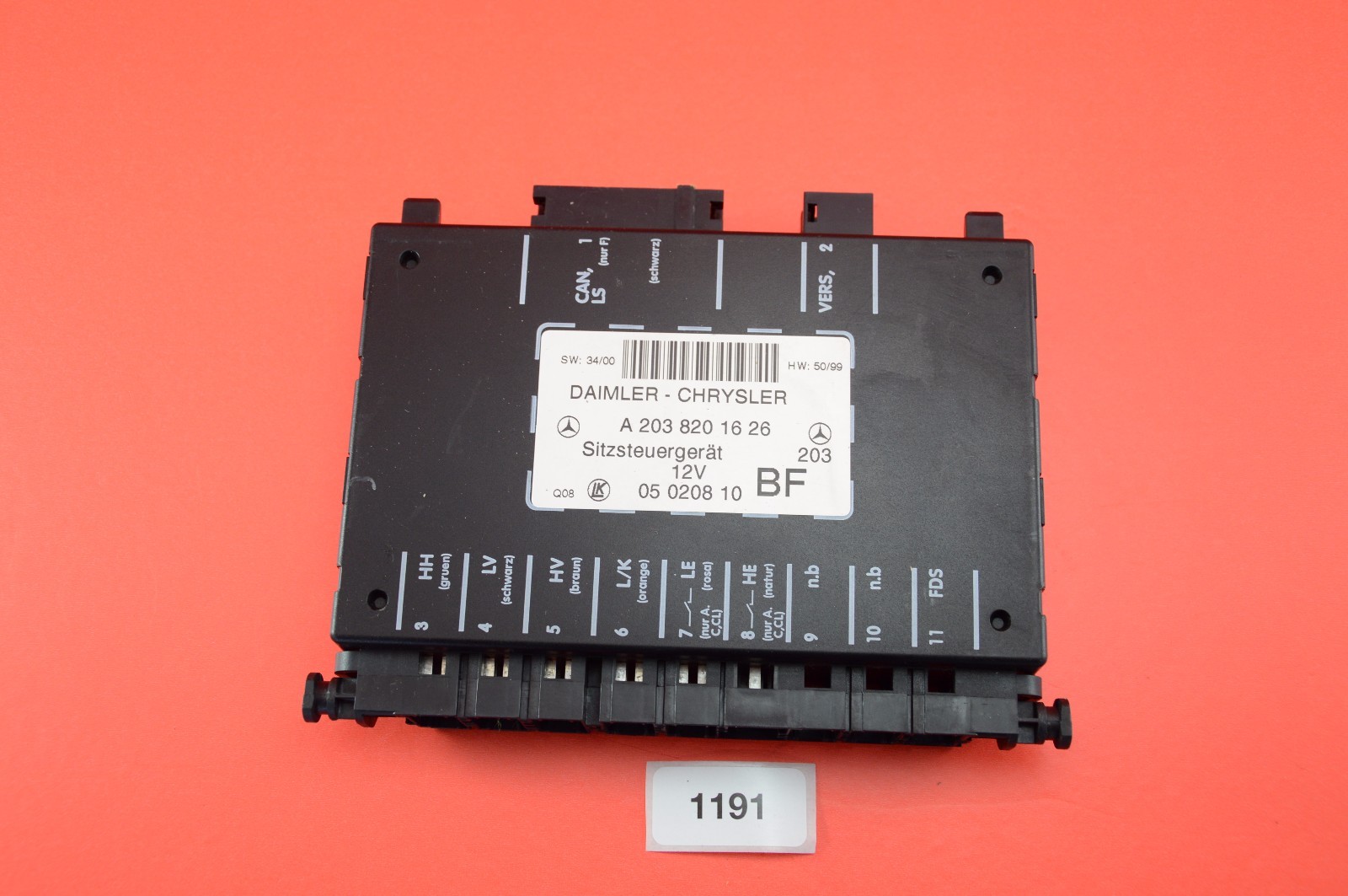 B#23 Mercedes W203 E500 CLK500 C320 Front Right Seat Control Module 2038201626