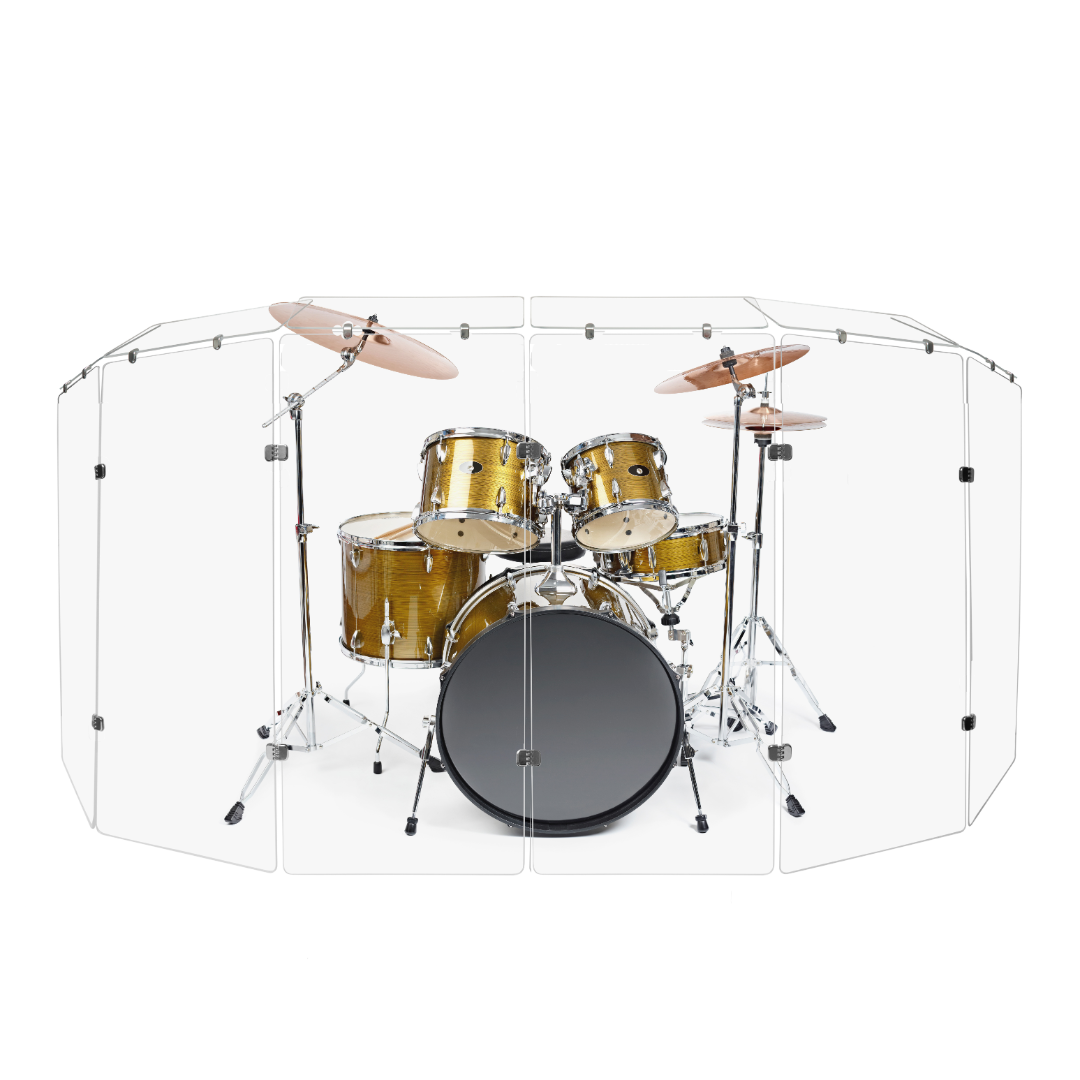 PENNZONI Drum Shield 4ft Acrylic Panels w/ Deflectors & Living Hinges