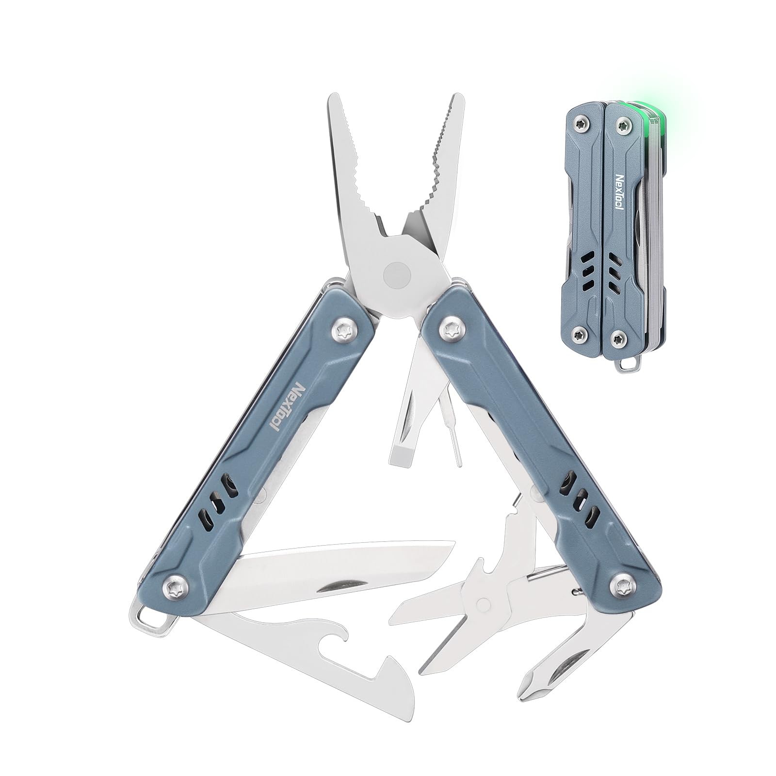 NexTool Mini Sailor S11 Keychain Multitool, 11-in-1 Pocket Size, Blue
