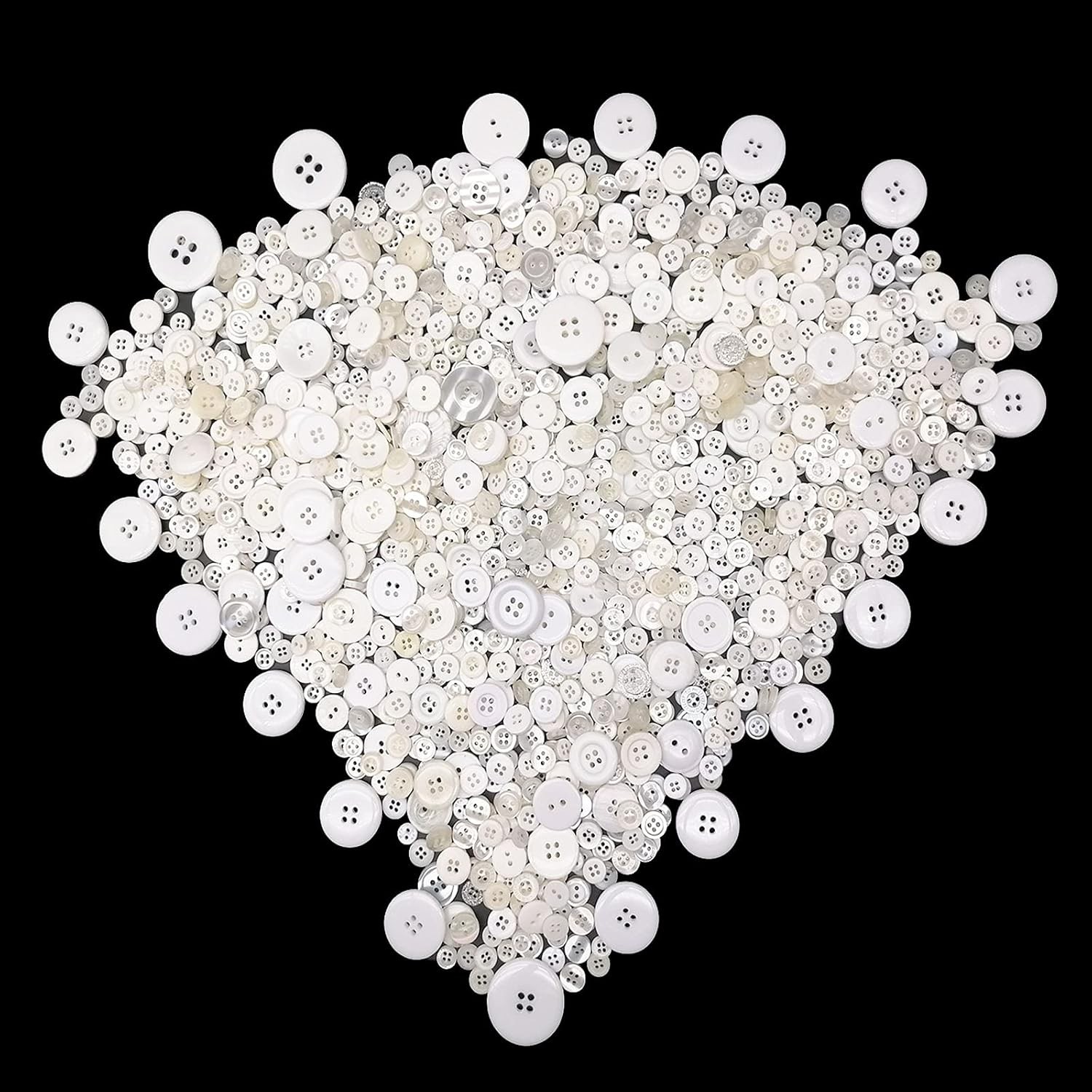600-700Pcs White Buttons for Crafts Bulk Craft A,