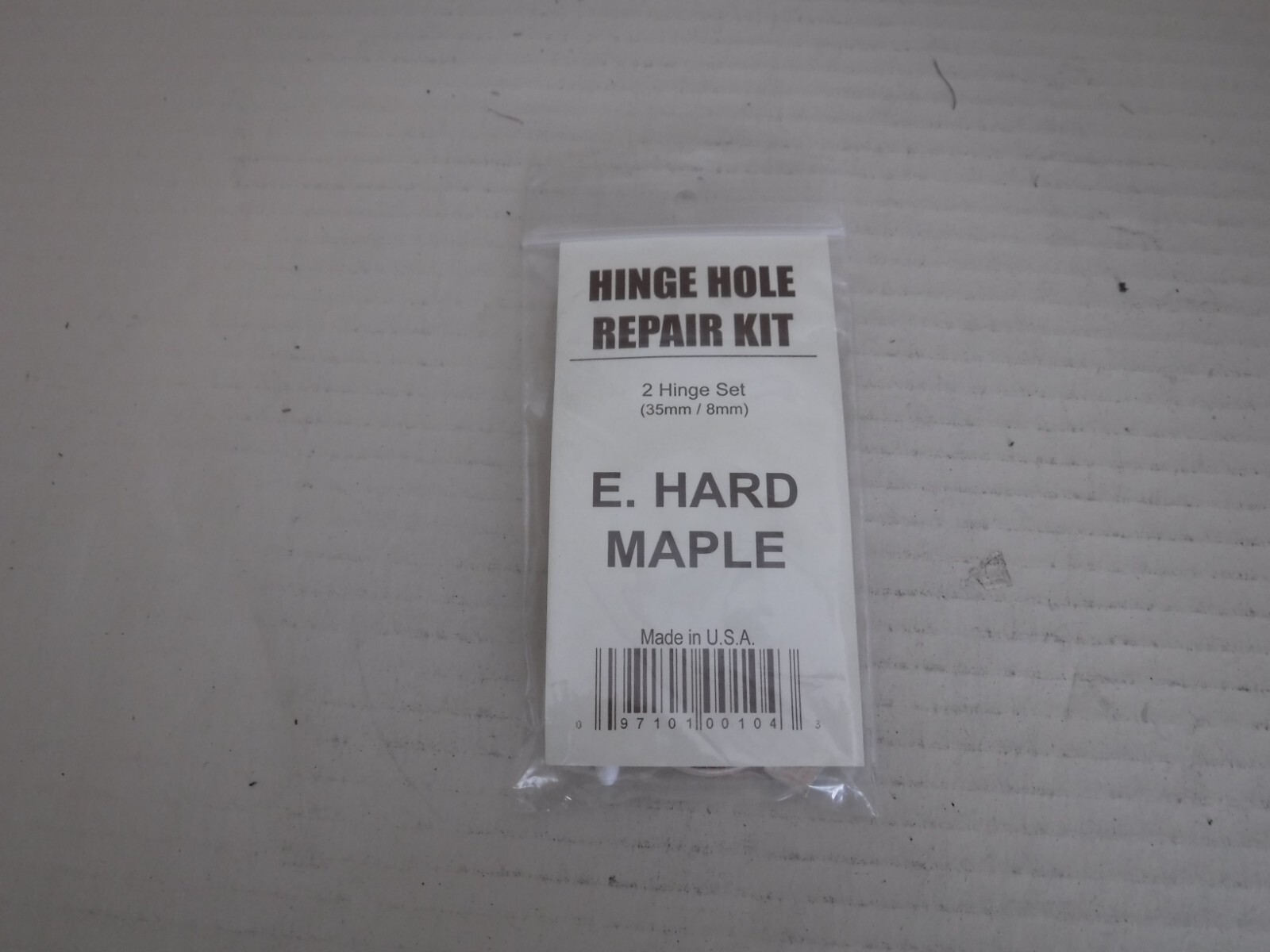 Hard Maple Hinge Hole Repair Kit