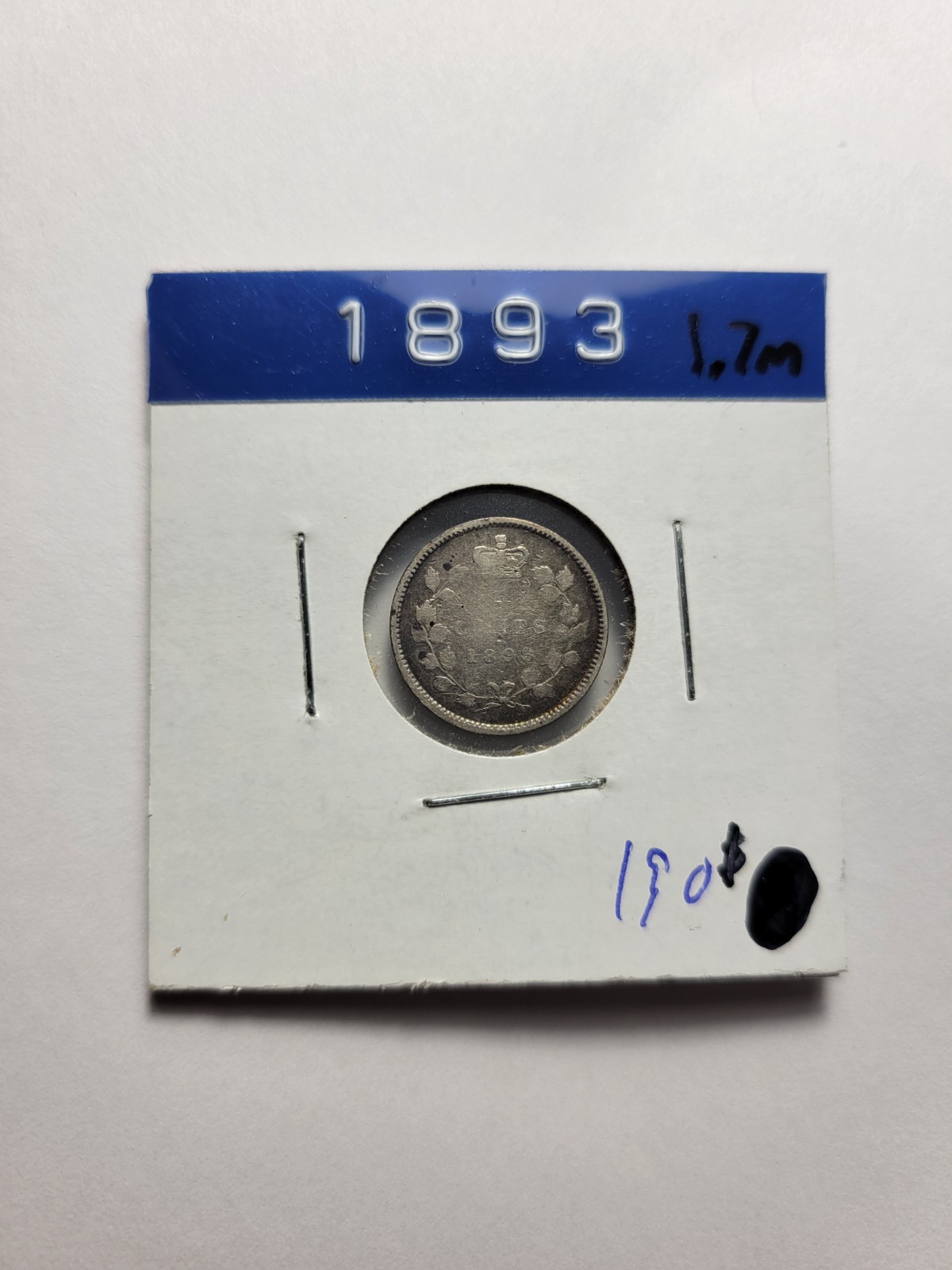 1893 Canada 5 Cents - 92.5% Silver - Foreign Coin - KM# 2