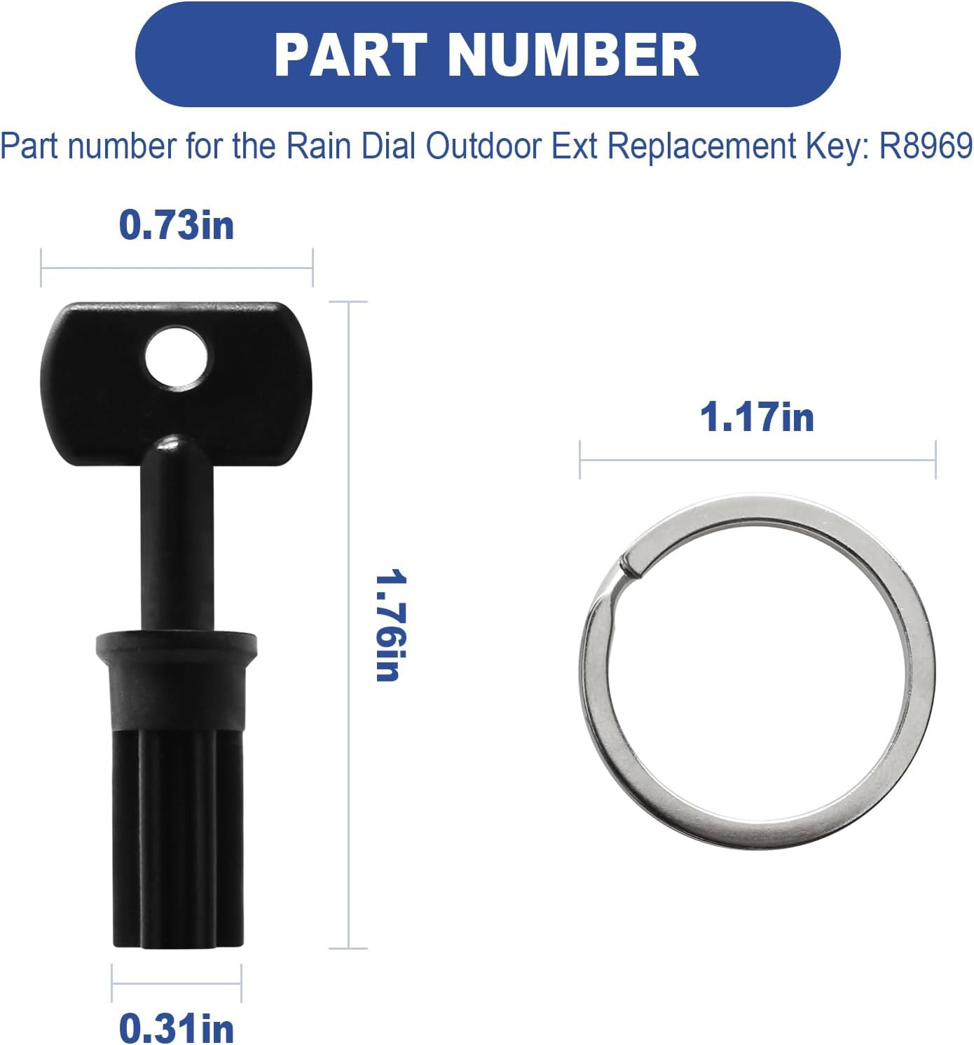 R8969 Rain Dial Outdoor Ext Key,Rain Dial External Controller Key for Irritrol