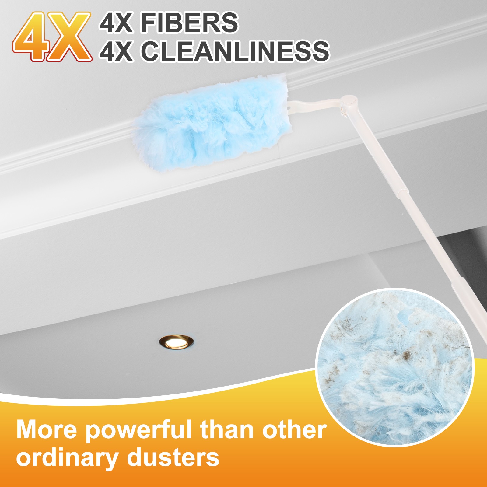 1 Count Blue Flexible Handle Refill, with 25 Yellow Dusters