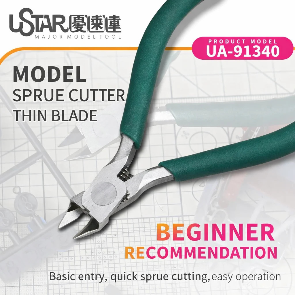 Ustar Double-edge Cutting Nippers for Assembly Hobby ModelModel Building Pliers