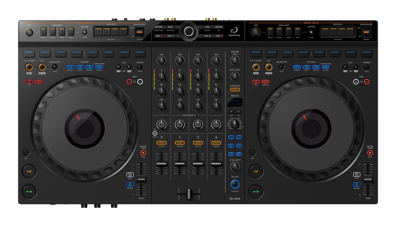Bundle of AlphaTheta DDJ-GRV6 DJ controller + Bag & Headphones