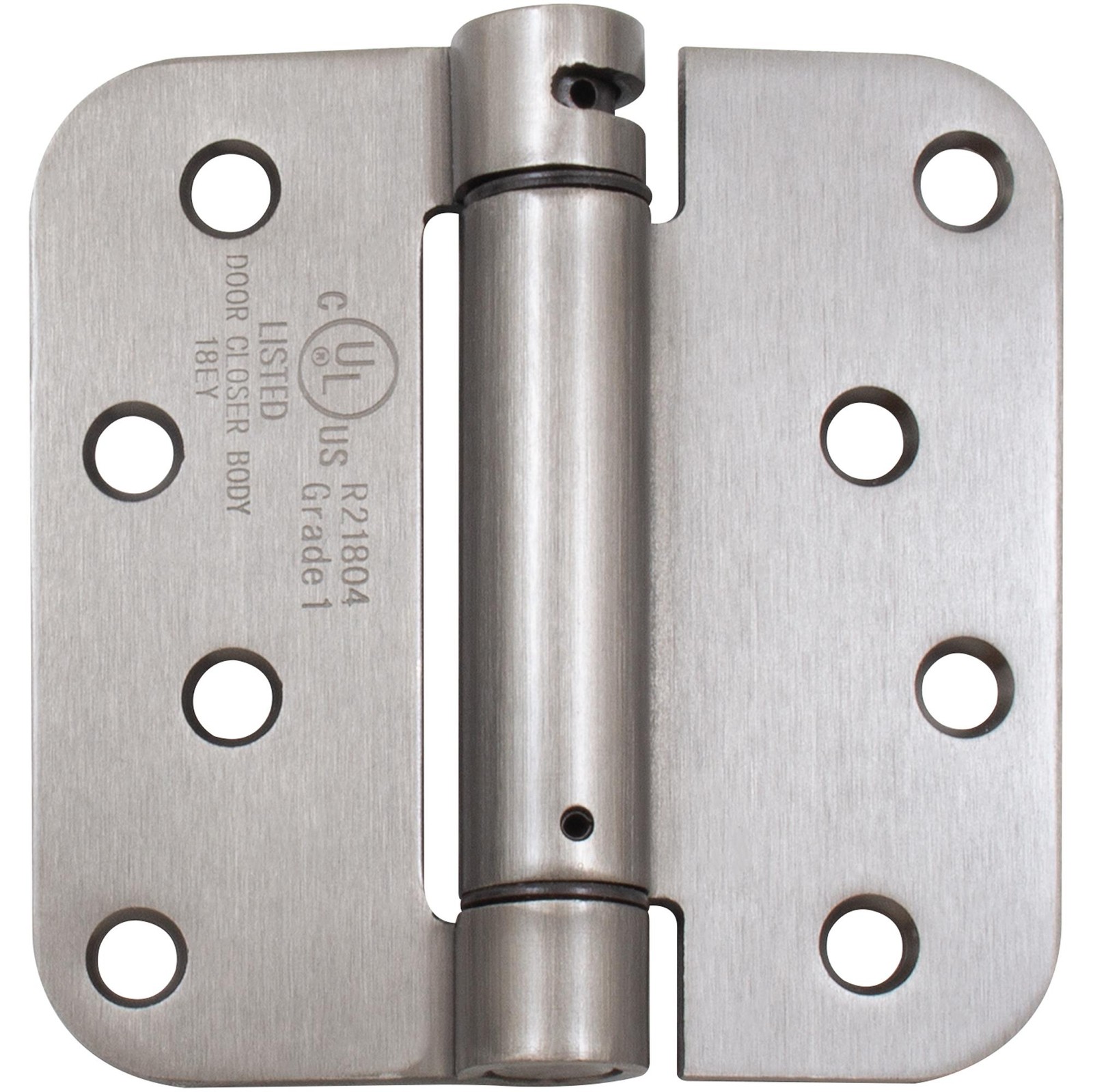 Self-Closing Door Hinge, 4 Inches, 5/8" Radius Corner, Antique Nickel by Stone H