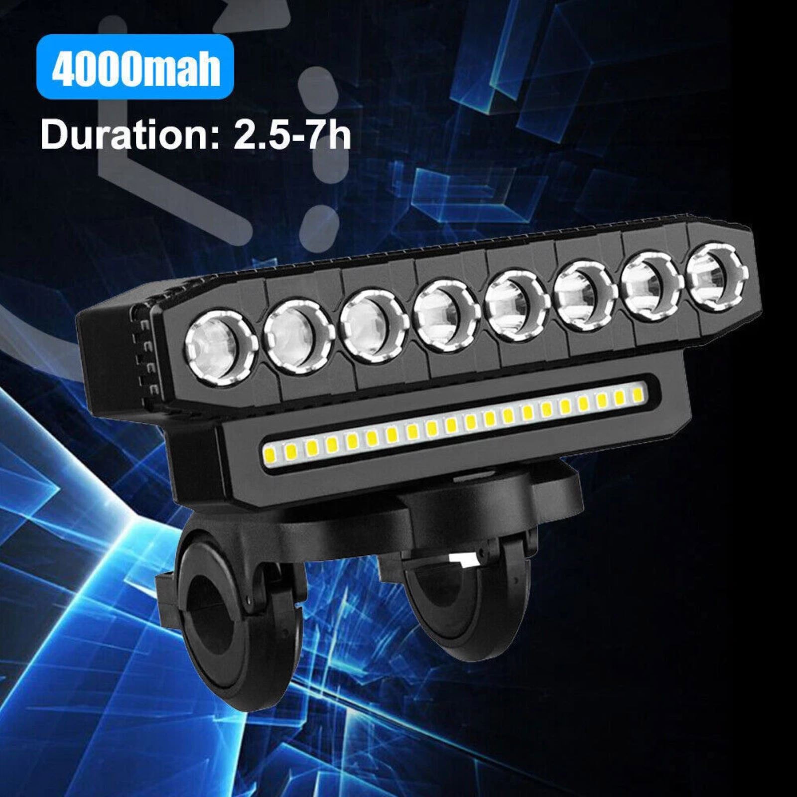 Bicycle Front Headlight LED Bike Light With 130dB High Pitched Speaker