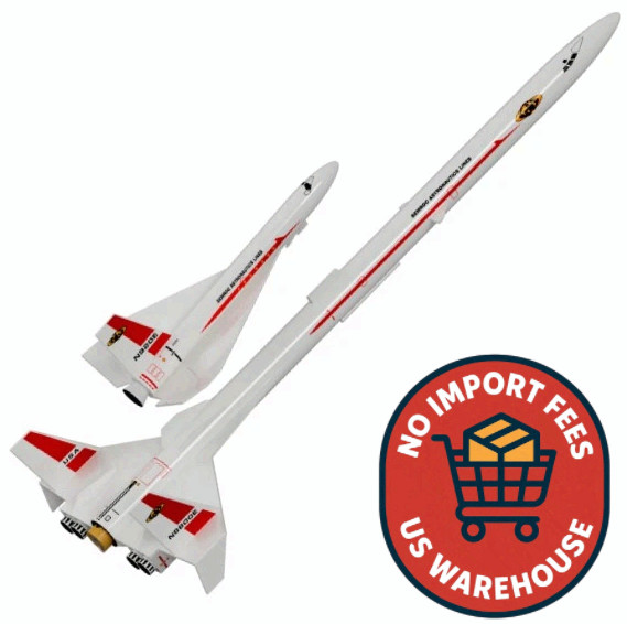Semroc Orbital Transport KV-66 Flying Model Rocket Kit with Glider Recovery