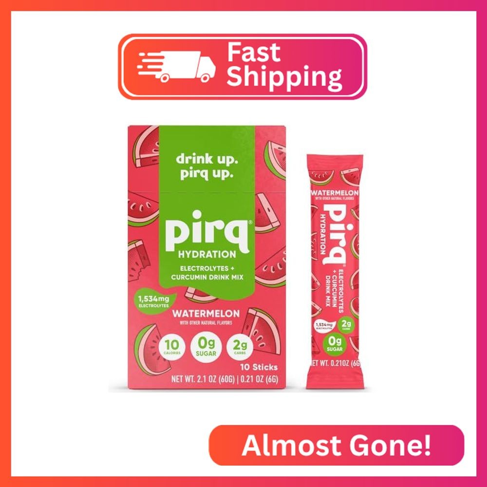 Pirq Hydration - Watermelon - Hydration Powder Packets | Electrolyte Drink Mix |