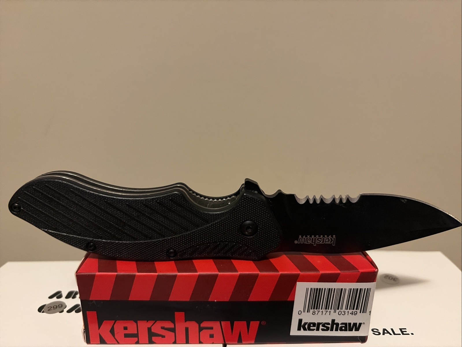 Kershaw 1605CKTST Clash Folding Serrated Knife - Black