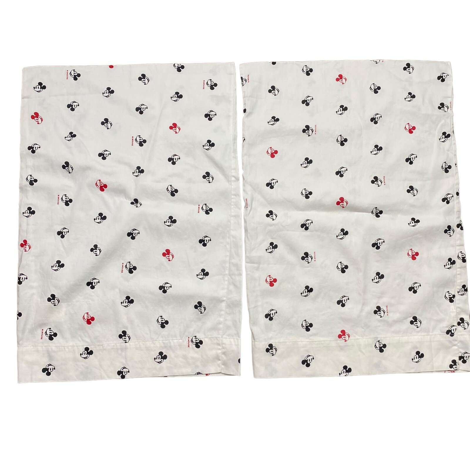 Disney Pillow Cases Mikey Mouse 100% Cotton Set of Two 20x29